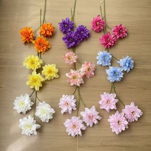 Junheyuan Arts And Crafts Factory <b>Artificial</b> Dahlia Single Stem Silk Flower Multi Color Wedding Decoration Floral Arrangement - Product Image 4