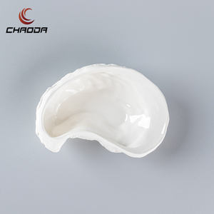 Plats d'huîtres en céramique plaque de coquille d'huître Chaoda usine en céramique approvisionnement direct en <span class=keywords><strong>porcelaine</strong></span> pour Restaurant assiettes irrégulières blanc - Product Image 2