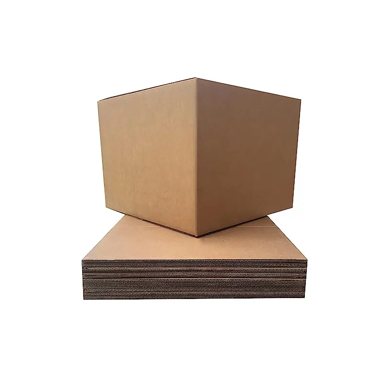High Cost Performance Custom Logo Foldable 4x4x2 Shipping Boxes Corrugated Shipping Packaging Grocery Box