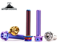 Pernos hexagonales de grado industrial SKYTOP NH para modificación de motocicletas, M6, aleación de titanio, rosca UNF, acabado liso, 25 mm de longitud