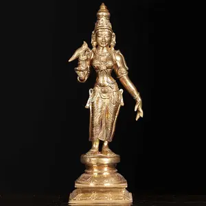 家の装飾金属工芸品手彫り宗教ブロンズ真鍮ヒンドゥー教の神像