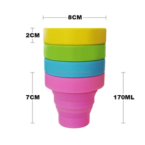 De microondas portátil <span class=keywords><strong>seguro</strong></span> plegable de silicona taza <span class=keywords><strong>con</strong></span> mosquetón para acampar - Product Image 4