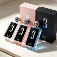Flacon de parfum carré vide de luxe personnalisé de 100 ml en verre avec couvercle magnétique doré, pulvérisateur à pompe, boîte d'emballage élégante
