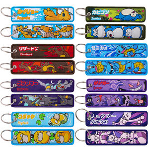 Llavero Promocional Bordado de Pokémon, Etiqueta de Tela Tejida con Lindo Monstruo de Bolsillo de Dibujos Animados y Anime - Product Image 1