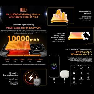 Nuevo <span class=keywords><strong>Blackview</strong></span> FORT 1 <span class=keywords><strong>Teléfono</strong></span> resistente 6,56 pulgadas 10000mAh IP68/IP69K Teléfonos móviles a prueba de agua 4G Android NFC Smartphones - Product Image 6