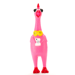 Giocattoli per Cani in <span class=keywords><strong>PVC</strong></span> Morbido a Forma di Pollo con Occhiali, Design alla Moda, Produzione Cinese - Product Image 2