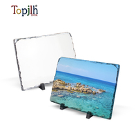 Topjlh vente en gros personnalisé 20*20cm ébauches de sublimation forme carrée cadre ardoise pierre