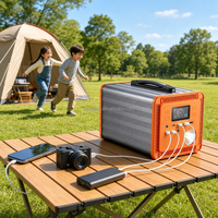 Station d'alimentation portable LiFePO4 225Wh 300W à onde sinusoïdale modifiée avec charge solaire MPPT, durée de vie 2500 cycles, pour camping et urgences, OEM