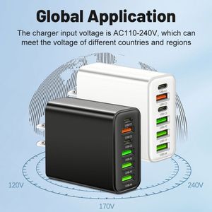 Universal Multiport 6 in 1 UK US EU <b>Plug</b> <b>Adapter</b> 65W Fast Charger Dual PD 4xUSB-A for Phone Android Chargers - Product Image 5
