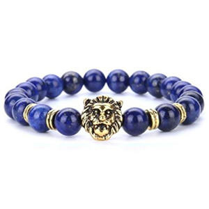 Gelang mata harimau batu Lava, dengan manik-manik kepala macan tutul buram pita energi modis untuk hadiah - Product Image 6