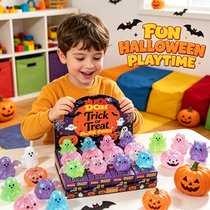 Nouveau jouet anti-stress d'Halloween, phosphorescent, fantôme, citrouille, chauve-souris, en maltose, jouet sensoriel amusant pour la décompression, idéal pour les cadeaux de fête - Product Image 3