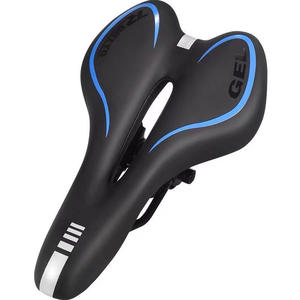 Selle de vélo avec rembourrage en gel, confortable pour vélo ordinaire, unisexe, adultes, noir, rouge, bleu - Product Image 4