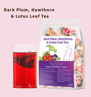 Thé de qualité supérieure pour le contrôle des graisses, boisson quotidienne, bon thé pour perdre du poids rapidement, thé à la prune noire, à l'aubépine et aux feuilles de lotus