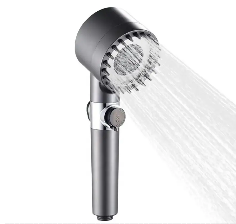 3 modları ayarlanabilir duş seti 4 in 1 masajlı duş yüksek basınçlı su tasarrufu tek anahtar durdurma püskürtme memesi duş başlığı
