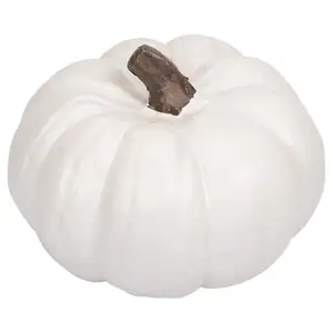 white ceramic pumpkins Classic White 6 inch Resin Harvest Decorative Pumpkin