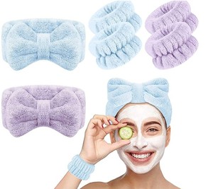 재사용 가능한 스파 머리띠 손목 세면대 엎지름 팔에서 세안 세트 - Product Image 1