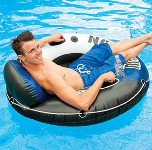 <span class=keywords><strong>INTEX</strong></span> 58825 Bouée de Nage Gonflable Flottante pour Rivière, Modèle Unique Noir avec Filet - Product Image 4