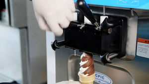 Nhà Máy Giá thép không gỉ Ice Cream Maker máy bảng Top 3 hương vị thương mại mềm bán hàng tự động Máy làm kem - Product Image 4