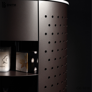 Khách Sạn Hiện Đại-Phong Cách Duy Nhất Chậu Rửa Phòng Tắm Vanity Đặt Sàn Đứng Thép Không Gỉ Vanity Không Thấm Nước Sơn Mài LED Ánh Sáng - Product Image 4