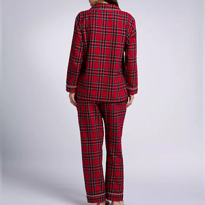 Ensemble <span class=keywords><strong>pyjama</strong></span> en <span class=keywords><strong>flanelle</strong></span> à manches longues, chemise de nuit boutonnée et <span class=keywords><strong>pantalon</strong></span> rayé, <span class=keywords><strong>pyjama</strong></span> deux pièces pour <span class=keywords><strong>femme</strong></span>, ensemble de vêtements de détente personnalisés pour <span class=keywords><strong>femme</strong></span> - Product Image 2