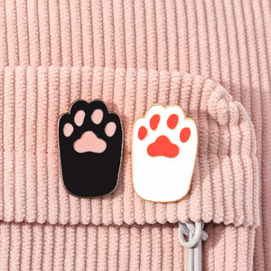 26 Stili di Spille da Bavero Smaltate da Donna, Personalizzate, Rosa, con Stampe di Zampe di Cane e Gatto, Stile Cartone Animato Divertente, Molto Vendute - Product Image 6