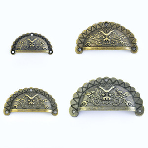 Antique Lion-head Shell-shaped Carved Furniture <strong>Knob</strong> New Chinese Style Zinc Alloy for Drawer Cabinet <strong>Door</strong> Closet - Product Image 1