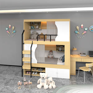 Современная двухъярусная кровать из массива дерева с железной лестницей для домов-интернатов, школьные квартиры, гостиничные кровати, категория продуктов - Product Image 6