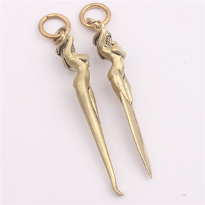 Brass Ear Pick Keychain Creative Pendant For Men And Women Gift - Product Image 3