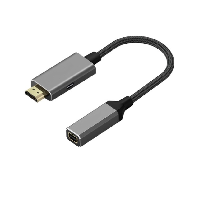 QGeeM H DMI to Mini DisplayPort Converter Adapter Cable 4Kx2K HDTV to Mini DP Adaptor for HDTV Equipped Systems Mini DP to H DMI