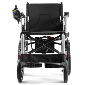 Silla de ruedas de viaje portátil plegable de acero ultraligero barata de alta calidad, silla de ruedas eléctrica todoterreno para discapacitados - Product Image 5