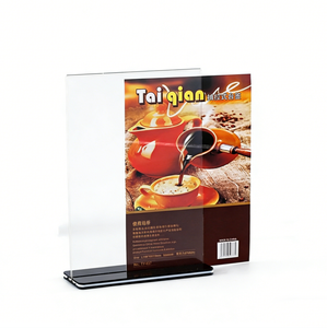 <span class=keywords><strong>Porte</strong></span>-menu de <span class=keywords><strong>table</strong></span> en acrylique double face en forme de T pour conférences, réunions et bureaux - Product Image 2