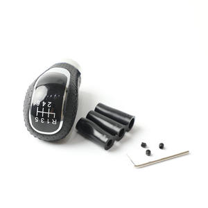 Poignée de levier de vitesse de voiture en cuir, ligne noire, ligne rouge, ergonomique, compatible avec General Motors - Product Image 2