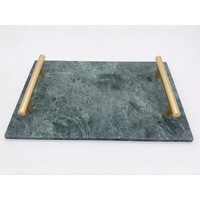 SH STONE marmer Homewares terbaik populer persegi panjang marmer piring Salver Harga Melayani Baki marmer