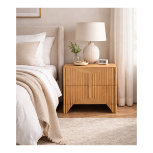 Contemporary Wooden <b>Bedside</b> <b>Table</b> 2 Drawer Nightstand Bedroom Furniture Storage Cabinet Wholesale Price OEM ODM Services - Product Image 1