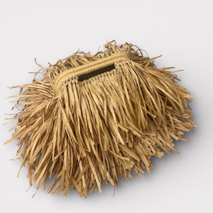 <span class=keywords><strong>Sac</strong></span> de plage en <span class=keywords><strong>raphia</strong></span> fait main Beaufy Summer avec fermeture à bouton-pression pour une utilisation en soirée - Product Image 2