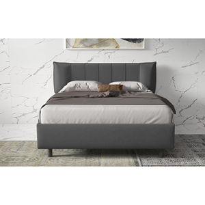 Lit double HUG, tissu fumé - Product Image 1