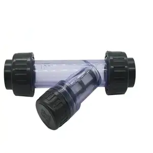 AMBOHR Filtro de bomba de água tipo Y de 1 polegada de alta qualidade UPVC transparente para banho