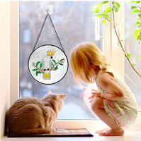 Colgante de cristal Circular de colores personalizado, arte de pared, decoración colgante para ventana del hogar, una pieza personalizada