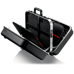Boîte à outils double avec compartiments organisés pour usage professionnel - Product Image 1