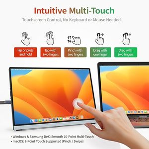 <span class=keywords><strong>Pantalla</strong></span> Táctil Portátil de 14 Pulgadas para Laptop 2560x1600, 16:10, Monitor de Viaje con Vidrio Templado, 100% SRGB, USB y HDMI - Product Image 5