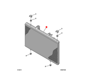 Radiateur de réservoir d'eau 1330K8 133346 1330.K8 1333.46 pour Peugeot 407 <span class=keywords><strong>Citro</strong></span>ën C5 C6 3.0 - Product Image 2