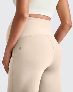 Leggings de yoga de maternité <span class=keywords><strong>taille</strong></span> haute, effet push-up fessier, respirants, extensibles, compressifs, pour femme, personnalisables, pour la gym et l'entraînement - Product Image 3