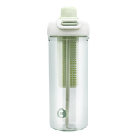 Bouteille d'eau en plastique avec infuseur de fruits et filtre, design minimaliste, type à pression, échantillon gratuit