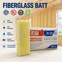 Laine de verre ignifuge ASTM E84 pour l'Amérique du Nord, R11, 3,5'', isolant en fibre de verre pour bâtiments à ossature bois