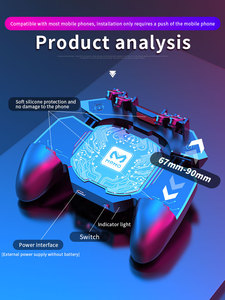 Controller di <span class=keywords><strong>Gioco</strong></span> per Dispositivi Mobili con Chip Semiconduttore, Grilletto PUBG per Giochi <span class=keywords><strong>Memo</strong></span> DL88, Controller Mobile per Game for Peace - Product Image 6