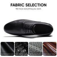 Chaussures Oxford pour hommes rehaussantes de 5 cm, vente en gros d'usine, personnalisables avec logo et emballage de marque, idéales pour affaires et mariages