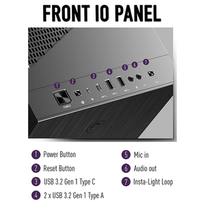 SEKIRA-Funda de <span class=keywords><strong>PC</strong></span> para juegos serie <span class=keywords><strong>MSI</strong></span> MPG, Torre media prémium de 100P con Panel lateral de vidrio templado, compatible con refrigeración líquida de 360mm - Product Image 5