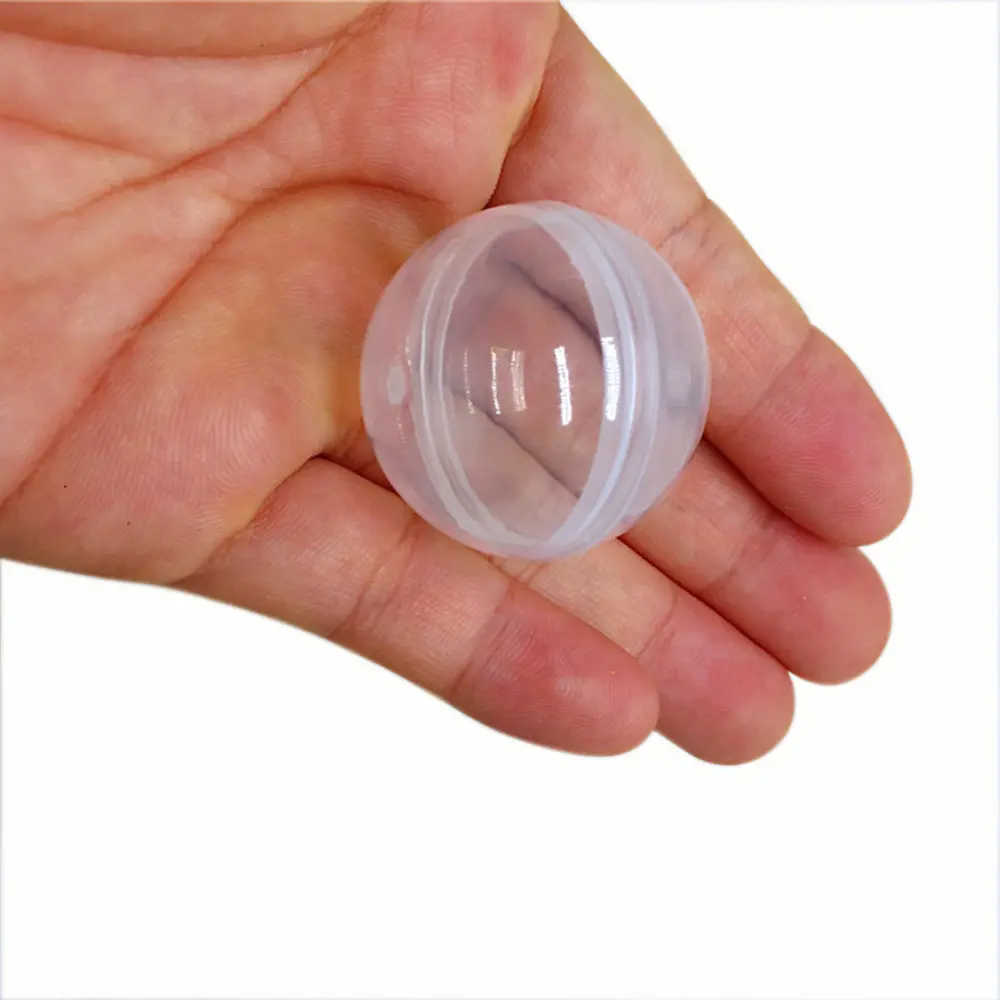 Time limited Free samples 32mm transparent surprise empty plastic egg capsule for vending machine
