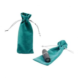 Petit sac à bijoux personnalisé 6*15cm, pochette en velours avec cordon de serrage, avec marque pour l'emballage des cristaux - Product Image 4