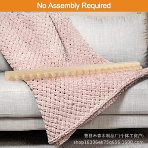 Máquina de Tejer Mantas de Madera, Tamaño Ajustable, Herramienta Artesanal Hecha a Mano, Color Madera Natural, Material de Madera Sólida - Product Image 2